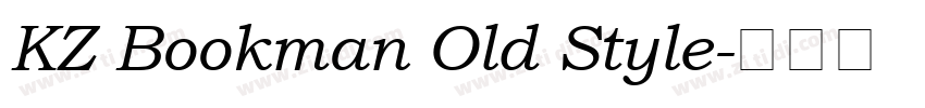 KZ Bookman Old Style字体转换